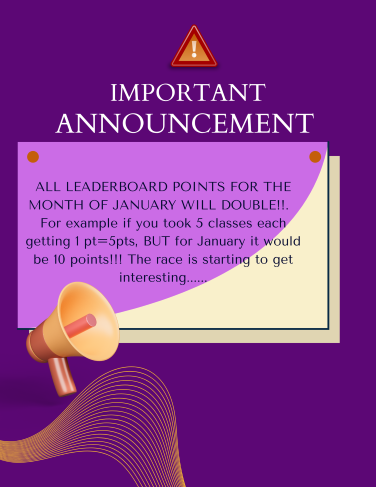 January 2026 - Points earned will be doubled for the month of January 2026